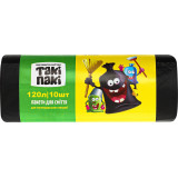 пакети для сміття 120л (10) чорні ТМ "Такі Пакі"